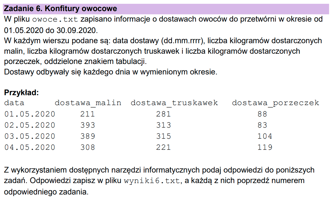 Matura z informatyki 2023 - zadanie 6