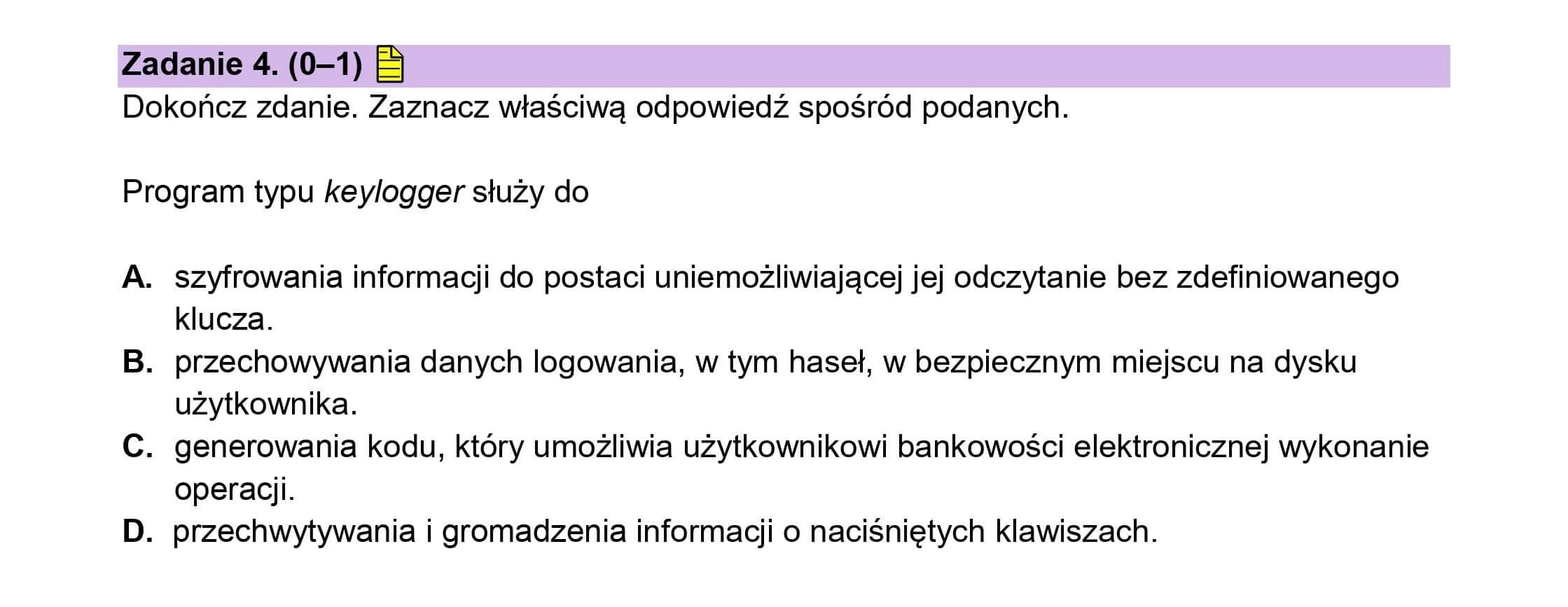 Rozwiązanie - Matura z informatyki 2025 - Zadanie 4